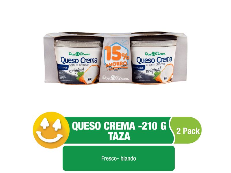 Queso-Crema-Marca-Dos-Pinos-Sabor-Original-2-Pack-210g-1-34312