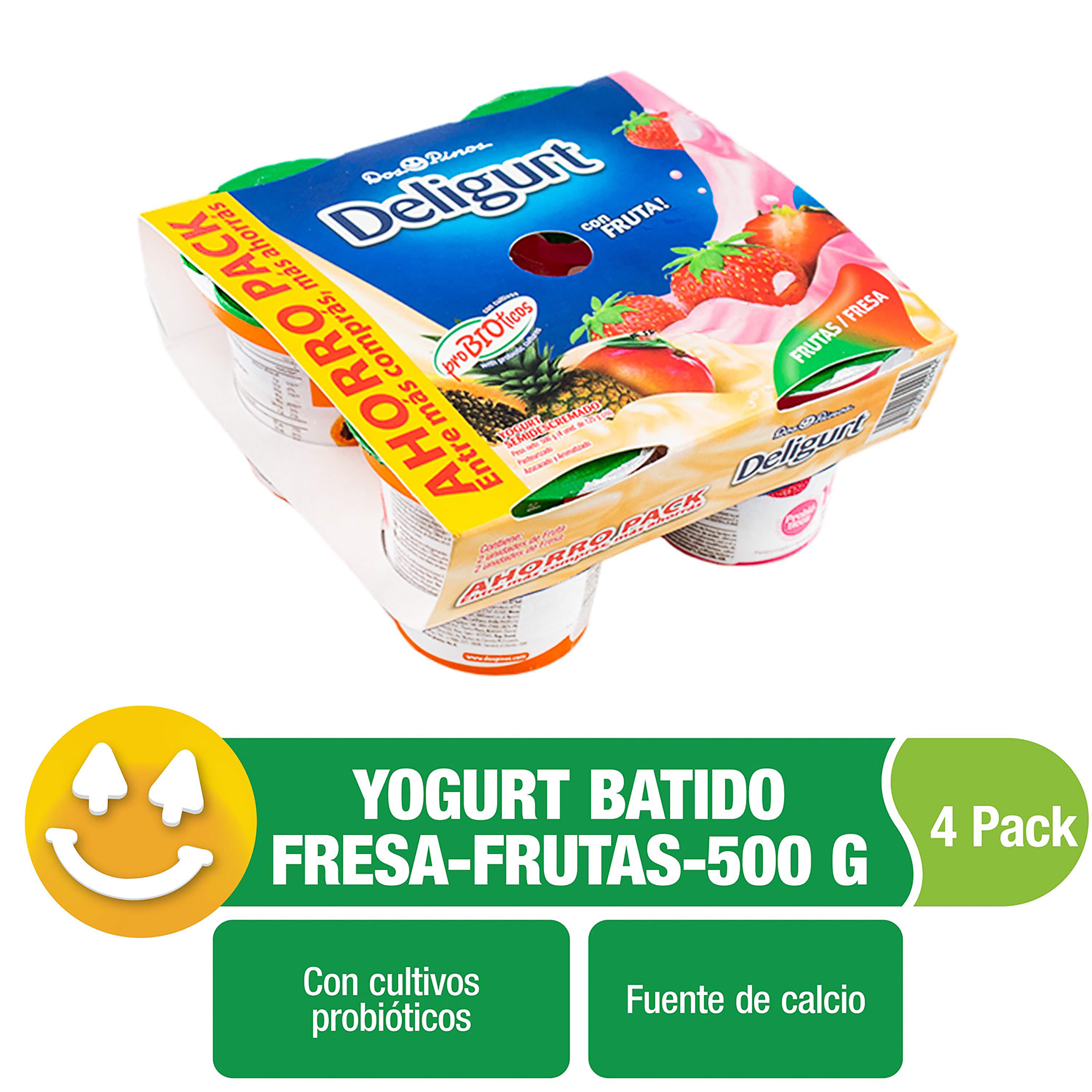 Yogur Griego con Fresa Pack de 4 Unidades
