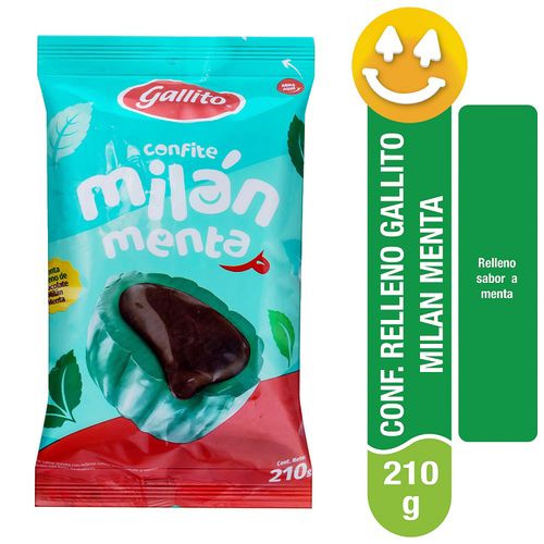 Confite Gallito milán menta - 210 g