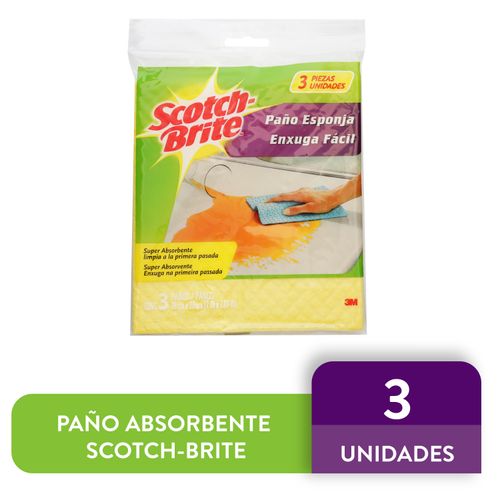 Paño Scotch Brite Absorbente - 3 Uds