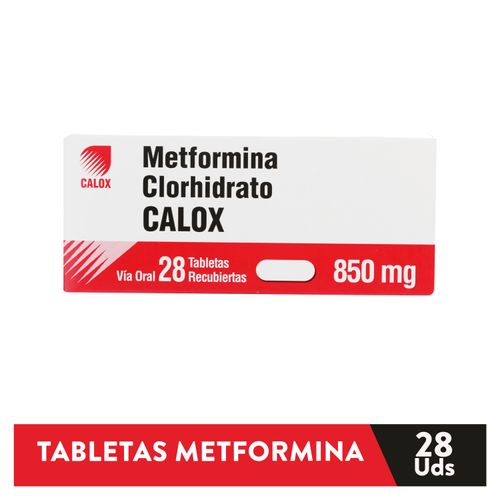 Merformina clorohidrato Calox 850 mg caja 28 comprimidos - Precio indicado por caja