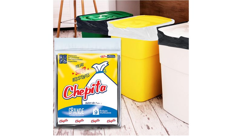 Comprar Bolsa Basura Chepita Jardinera Nega, Super Resistentes - 5Uds