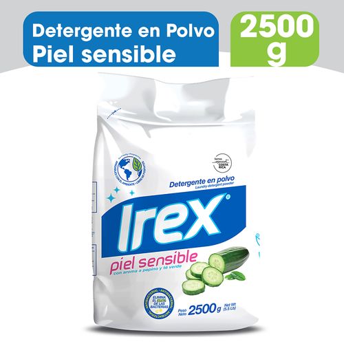 Detergente en polvo Irex piel sensible - 2500 g