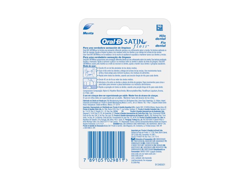 Comprar Hilo Dental Oral-B SatinFloss 25 M | Walmart Costa Rica