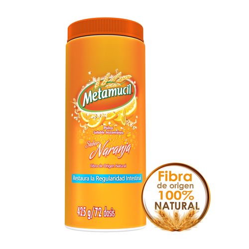 Polvo Soluble Instantáneo Metamucil Regular Sabor Naranja 425 g