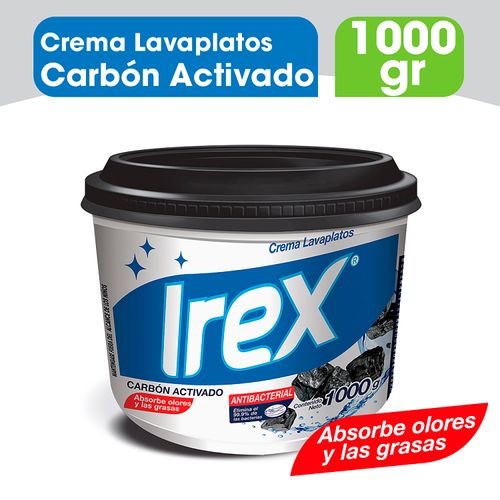 Lavaplato Crema Irex Carbón Activado - 1kg