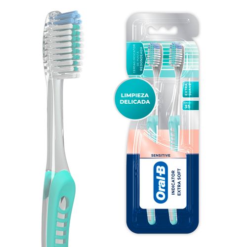 Cepillo Dental Oral-B Sensitive Indicator Extra Soft 2 Unidades