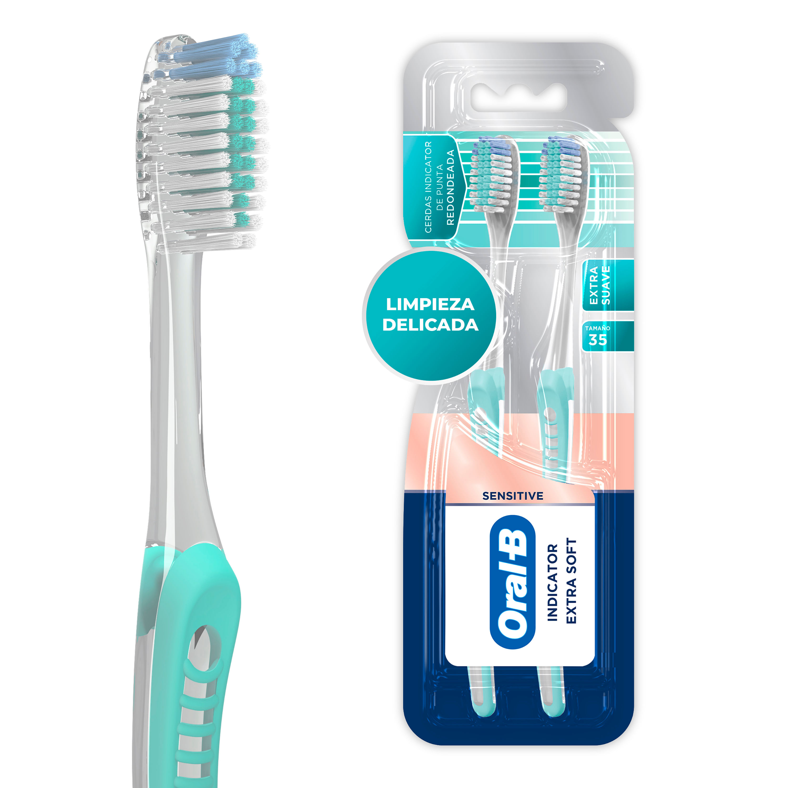 Oral-B Cepillos de dientes de carbón, suaves, 2 unidades
