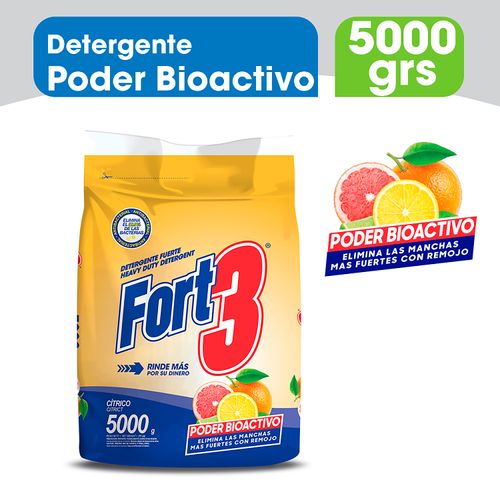 Detergente en polvo Fort 3 poder bioactivo - 5000 g