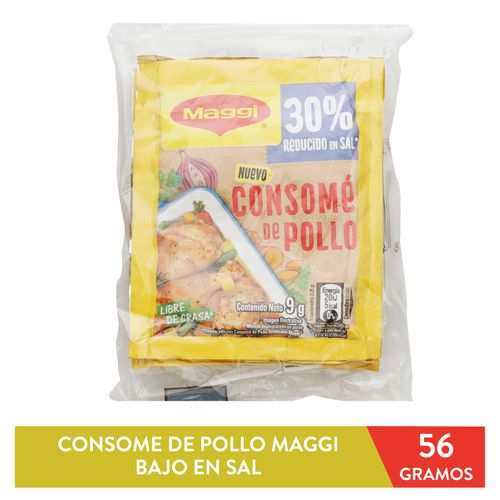 Consomé de pollo Maggi bajo en sal - 56 g