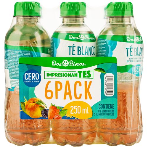 Té Verde Y Melocotón Dos Pinos Cero 6 Pack - 250ml