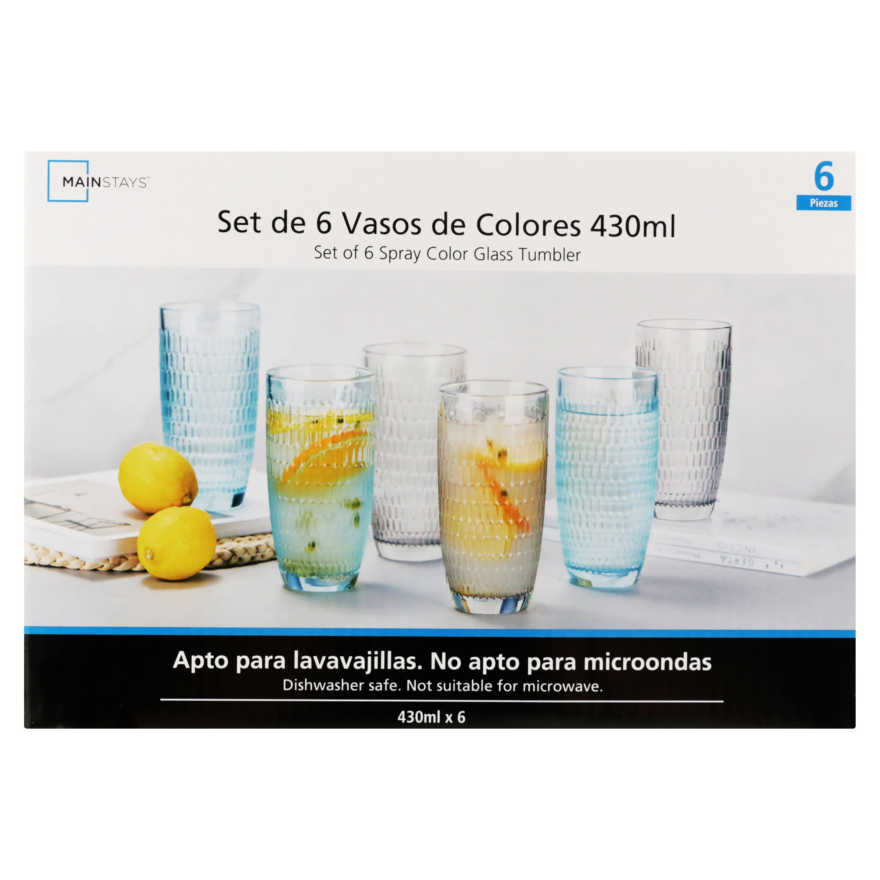 Set Vasos de Vidrio 6 Unidades