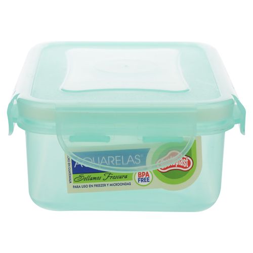 Tazón Click Clak Rect Aq (17 Oz/475 Ml) Guateplast Aqua 0