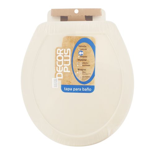 Tapadadera para Inodoro Decor Plus Asiento de Plástico Color Beige - unidad