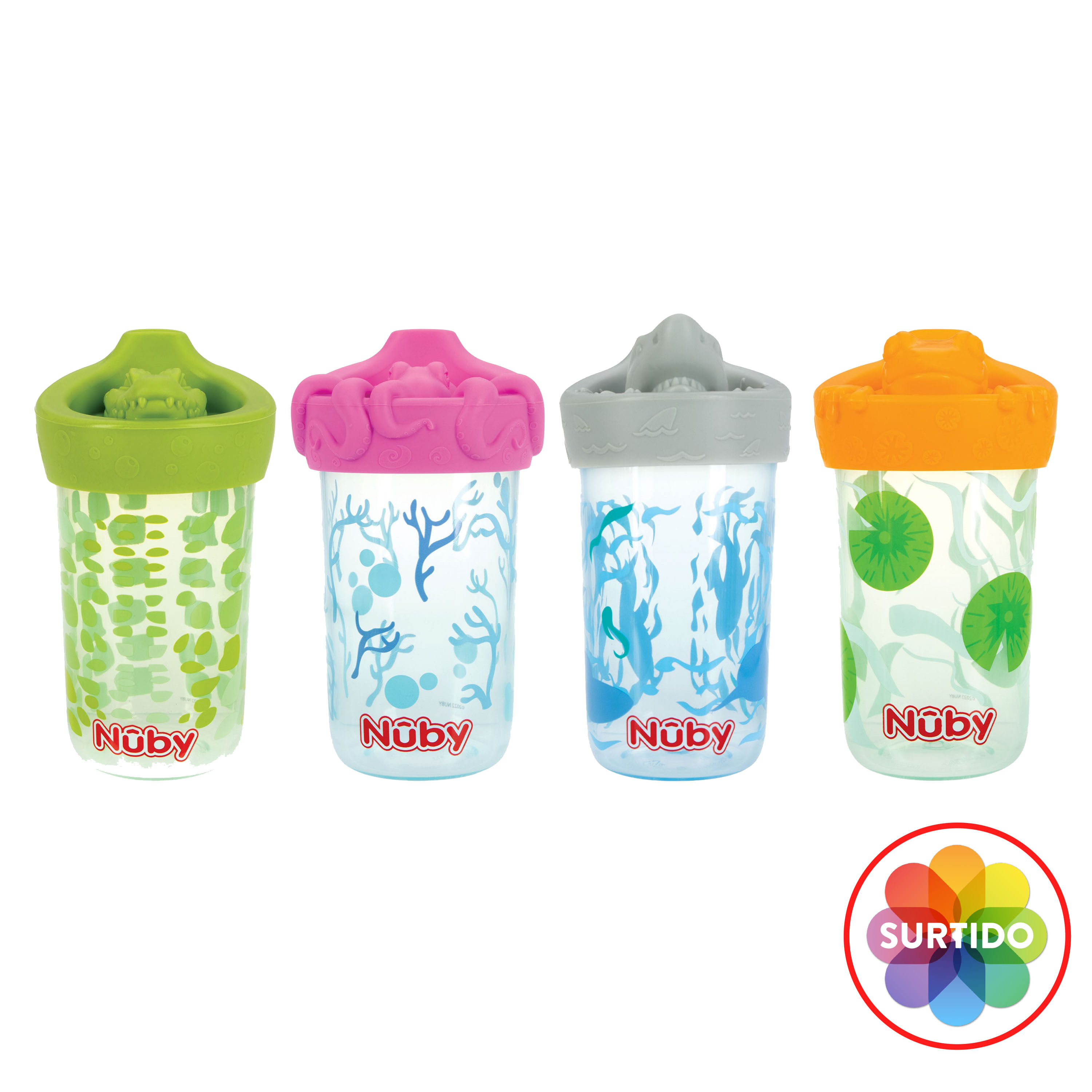 Vaso Nuby ritan Thirsty Kids Varios Colores 1 Pack