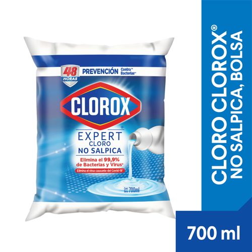 Cloro Clorox No Salpica Bolsa, Prevención Contra Bacterias - 700ml