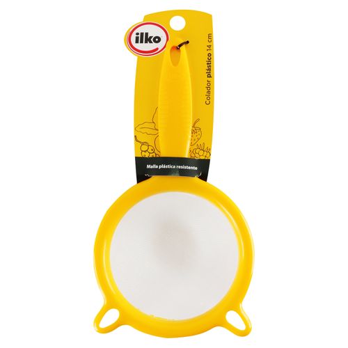 Colador Ilko Polipropileno 14cm Malla Nylon