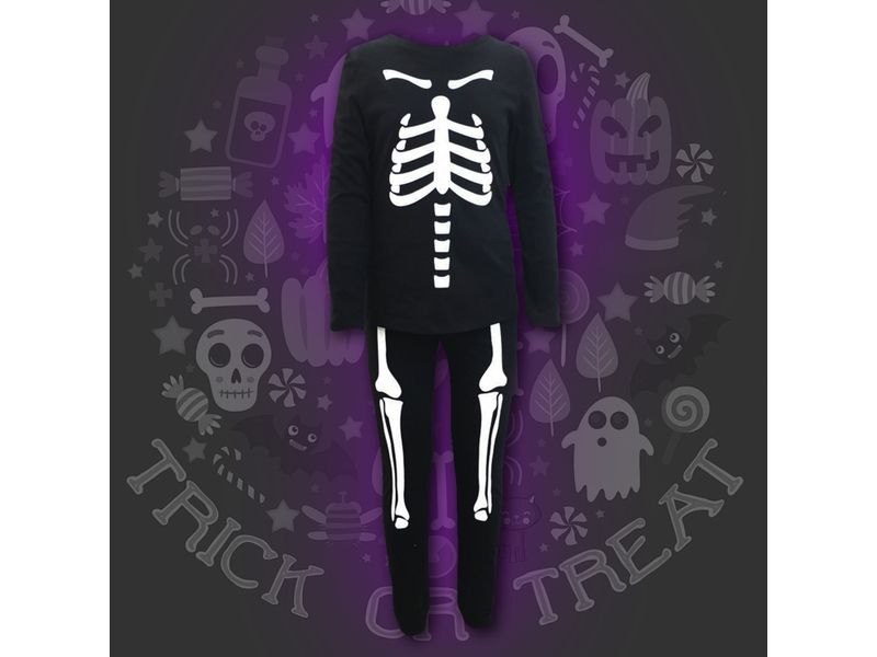 Pijama-Halloween-Marca-Boulevard-Para-Ni-a-Estampado-Huesos-Color-Negro-Talla-10-3-91880