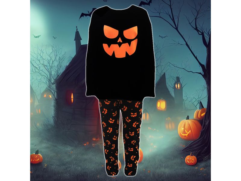 Pijama-Halloween-Marca-Boulevard-Para-Ni-a-Estampado-Calabazas-Color-Negro-Talla-8-3-91885