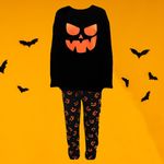 Pijama-Halloween-Marca-Boulevard-Para-Ni-a-Estampado-Calabazas-Color-Negro-Talla-14-3-91888
