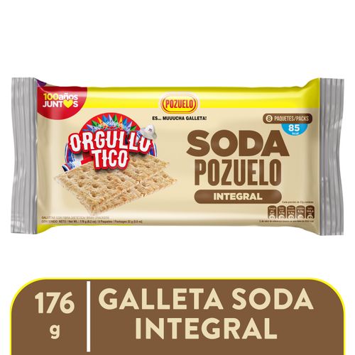 Galleta Pozuelo soda integral paquete 8 Uds - 176 g