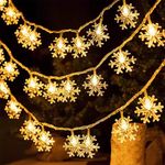 Serie-de-20-luces-LED-Holiday-Time-con-forma-de-copos-de-nieve-9-88582