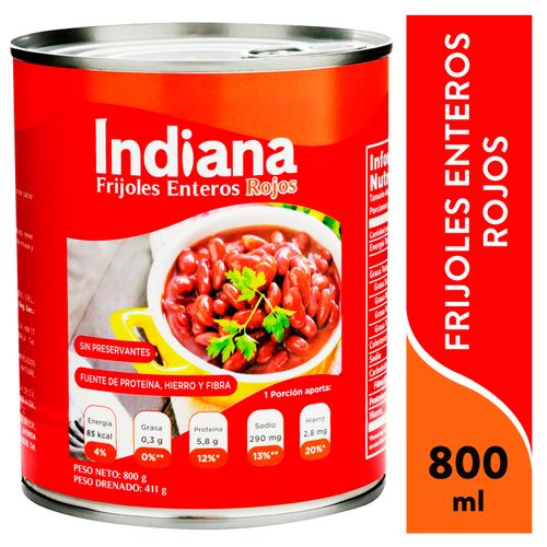 Frijol rojo Indiana entero enlatado - 800 g