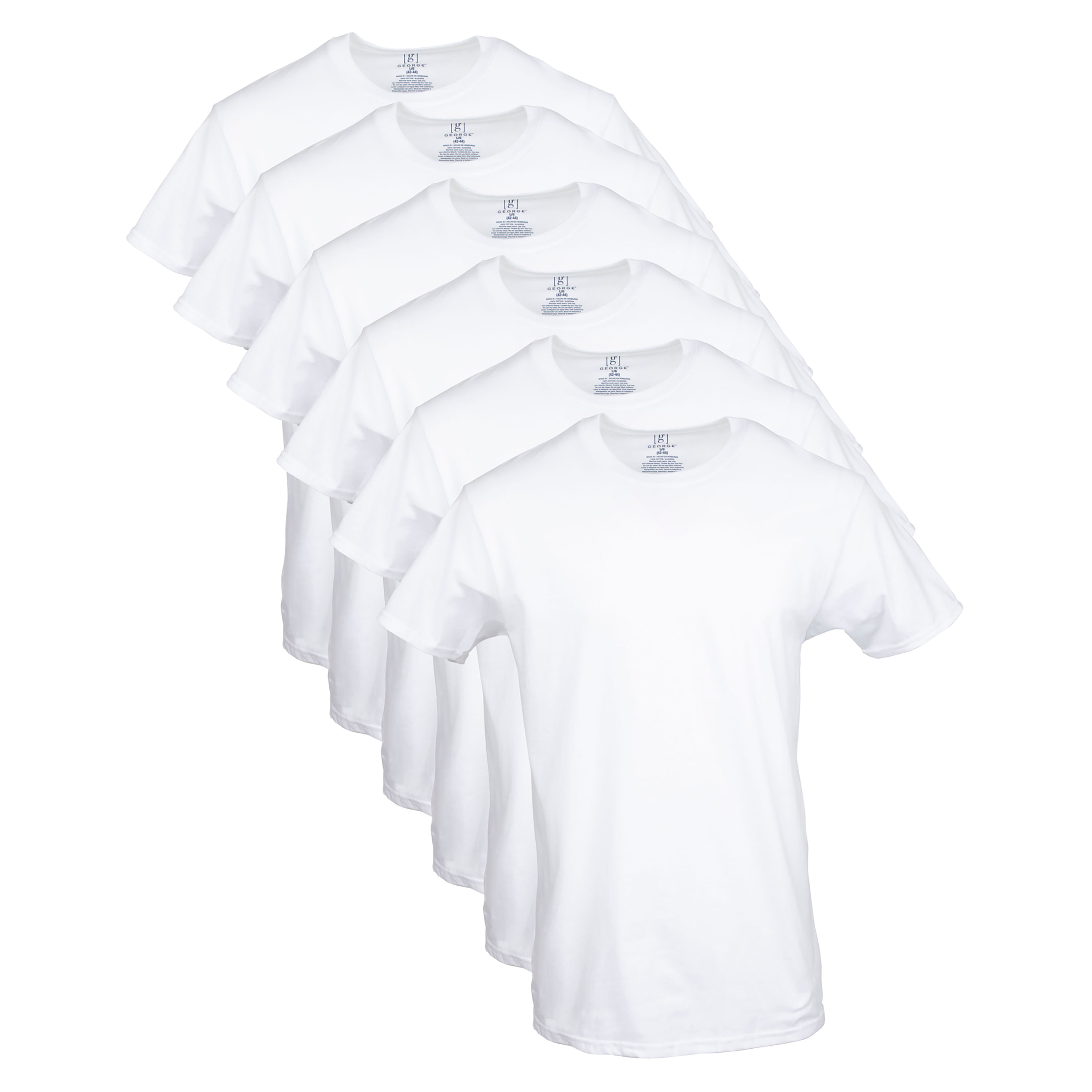 Camiseta interior para niña – 100% algodón sin mostrar comodidad cuello  redondo (paquete de 6, 2T-16), Blanco