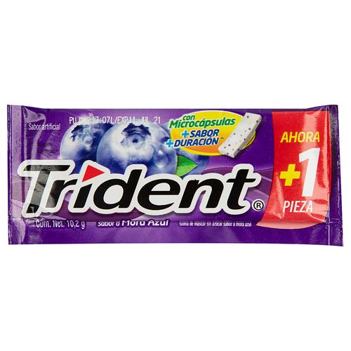 GOMA TRIDENT MORA AZUL 10 2 GR