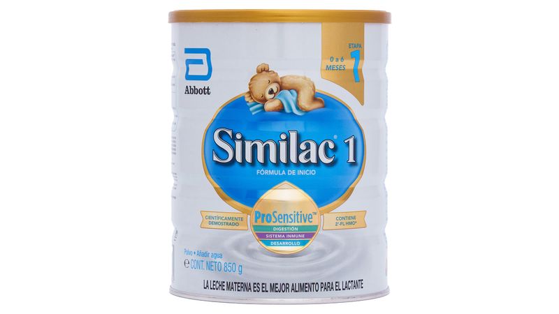 Fórmula Infantil Similac®1 ProSensitive, 0 A 6 Meses - 850g