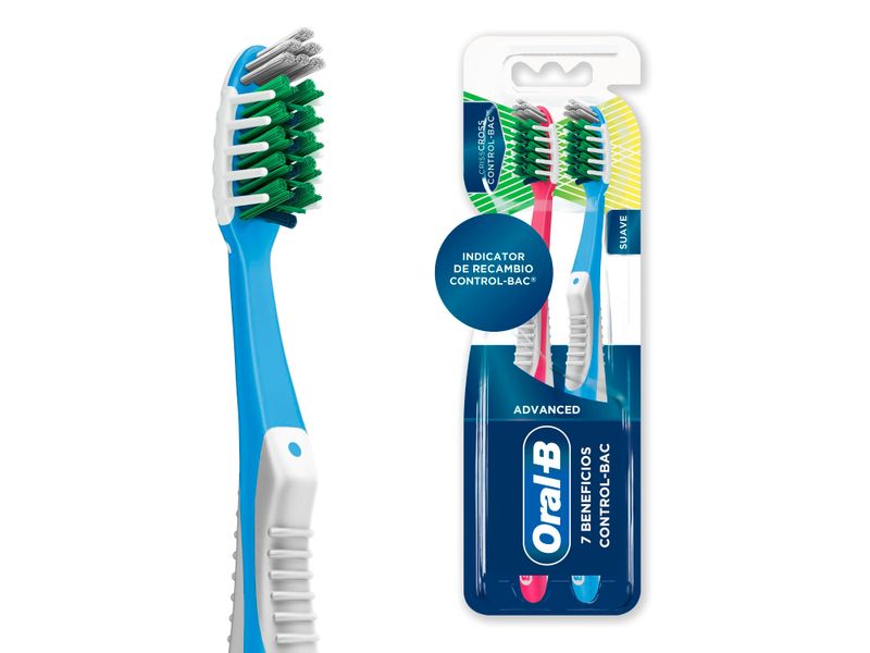 Comprar Cepillo Dental Oral-B Advanced 7 Beneficios Control-Bac -2 Uds ...