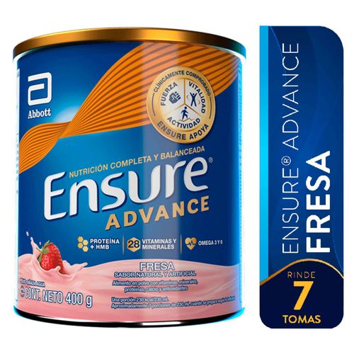 Fórmula Nutricional Ensure® Advance Sabor Fresa - 400g