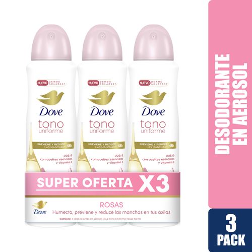 Desodorante Dove Spray Dermoaclarante 3 Pack -450 ml