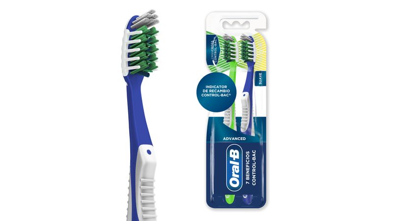 Comprar Cepillo Dental Oral-B Advanced 7 Beneficios Control-Bac -2 uds