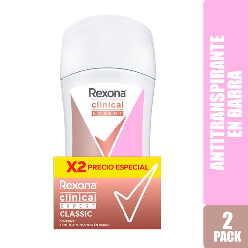 Desodorante Rexona Clinical Dama Expert Classic 2 Pack - 46g