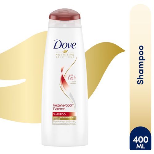 Shampoo Dove Regeneración Extrema, Cabello Extremadamente Dañado -400ml