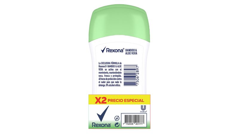 Desodorante Mujer Aerosol Rexona Bamboo & Aloe Vera 150Ml