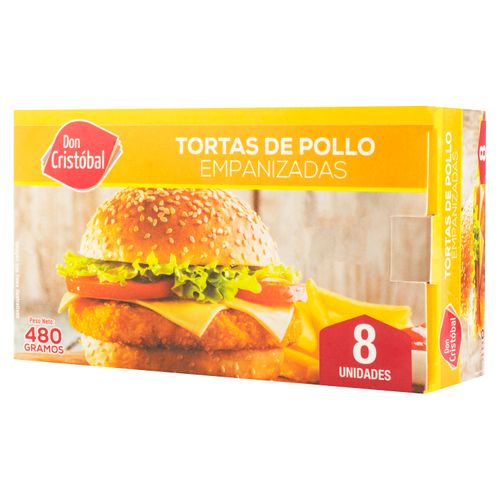 Torta Suave Congelada Pollo Empanizada  8 Unidades - 480gr