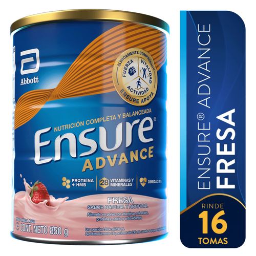 Complemento Ensure Advance fresa - 850 g