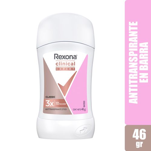 Desodorante Rexona Dama Clinical Expert Classic Barra - 46g