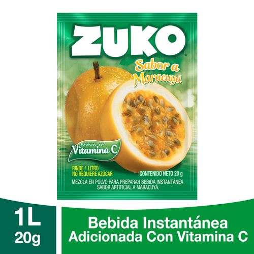 Bebida En Polvo Zuko Maracuya -20gr