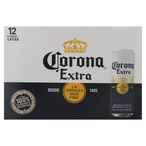 Cerveza Corona en lata 12 pack -  4248 ml