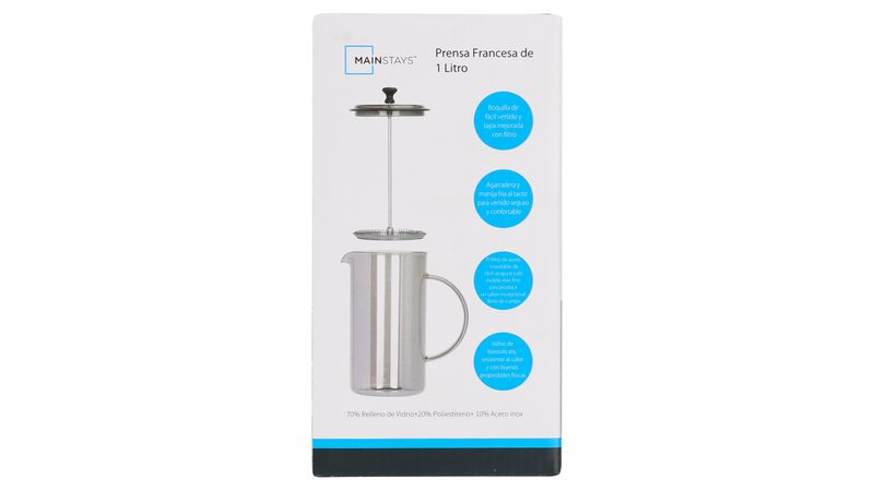 Comprar Prensa Francesa Mainstays Para Café Con Filtro - 1L