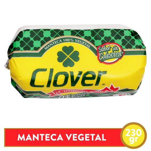 Manteca vegetal Clover empaque - 230 g