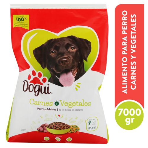 Alimento para perro Dogui adulto carne y vegetales -7 kg