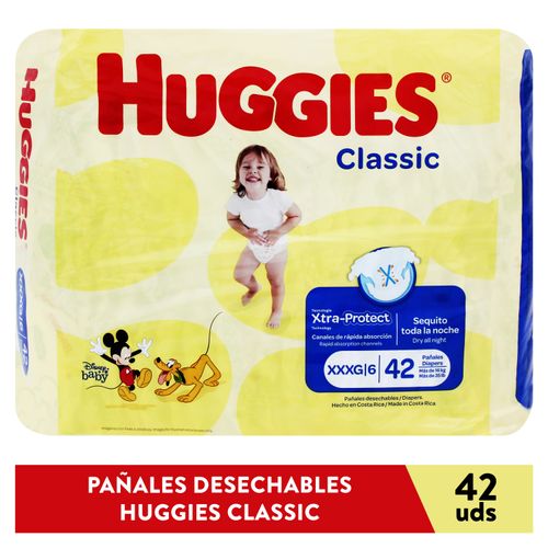 Pañales Huggies Classic HRY Talla XXXL 42 unidades