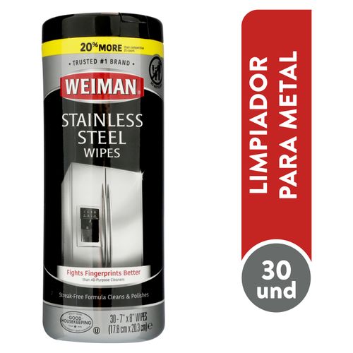 Toallas Limpiadoras Para Metal Weiman 30Uds