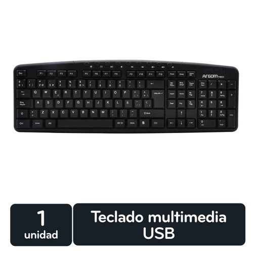 Teclado Argom Multimedia En Español USB