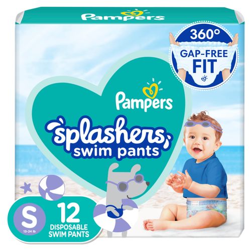 Pañales Pampers Splashers Para Nadar Talla S, 6-1kg - 12 Uds