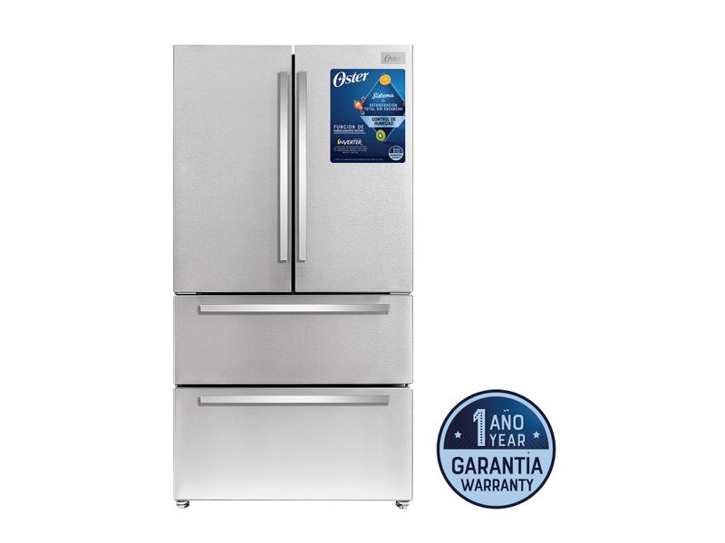 Refrigerador-French-Door-Oster-Inox-Inverter-Sin-Escarcha-Control-De-Humedad-19-26-Pies-C-bicos-1-84373